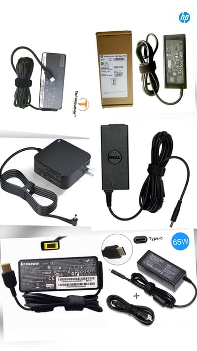 Dell Type-C 65w Laptop charger Lenovo Type-C 65W laptop charger ORG QU