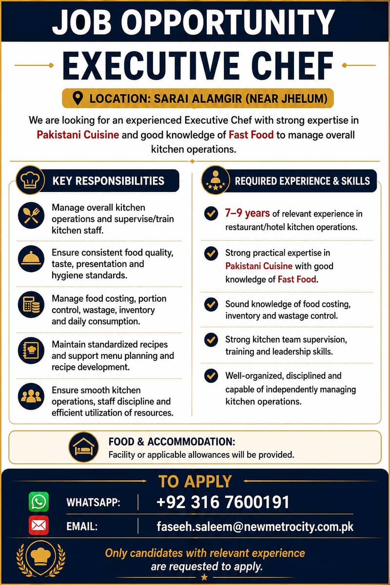 Executive Chef/Cook 0