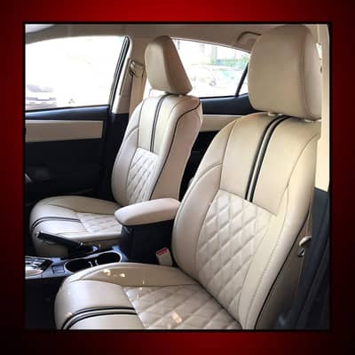 toyota corolla poshish seat covers in japanese synthetic leather.