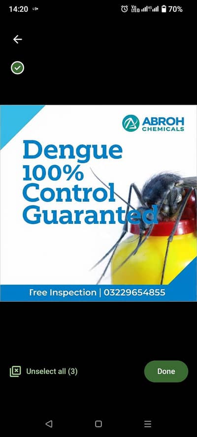 Dangue control / Cockroach Control / Deemak / Fumigation spray service