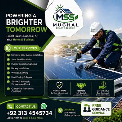 Solar System Installation Service Near me- Inverter & Battery Solution