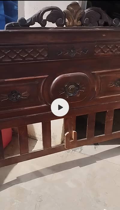Wooden bed(Queen Size)