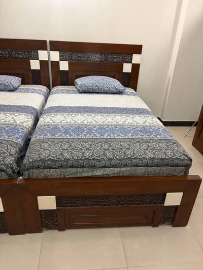 Bed Set (1x Single Bed + Bravo Mattress + Dressing Table)