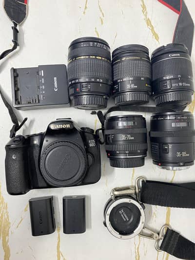 Canon 60D with 5 Lens Urgent Sale
