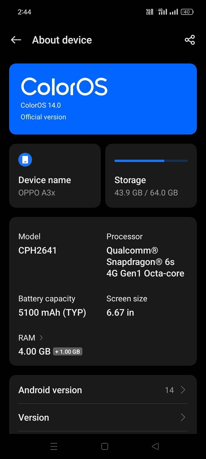 OPPO A3x 1