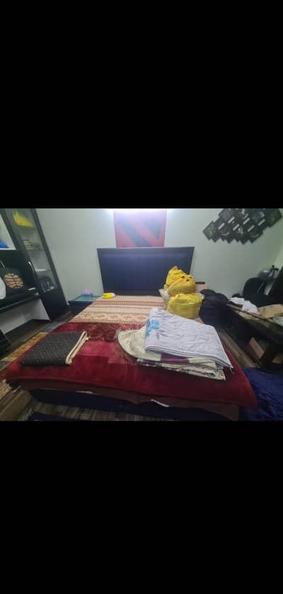 bed with side tables
