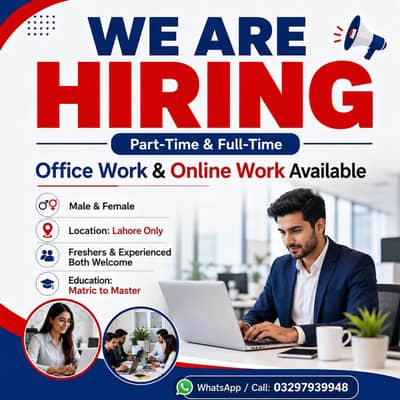 WE ARE HIRING MALE AND FEMALES STAFF FOR PART TIME WORK, OFFICE WORK