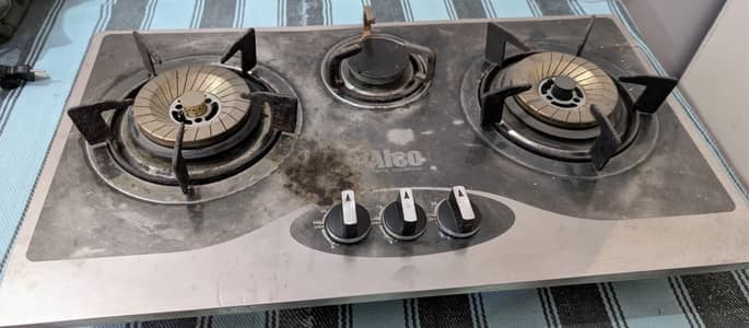 Algo 3-Burner Stainless Steel Heavy Duty Gas Stove