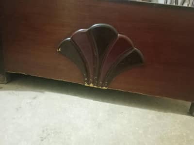 2 single wooden beds with mattress for sale