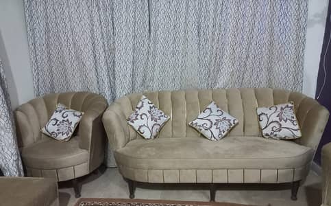 Luxury 7 Seater Sofa Set - Golden Beige Colour
