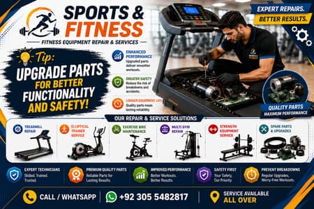  PROFESSIONAL TREADMILL & GYM MACHINE REPAIR SERVICES / TECHNICIAN