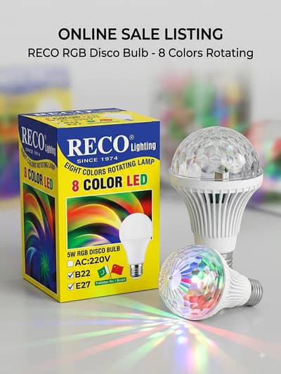 reco led 8 color bulb