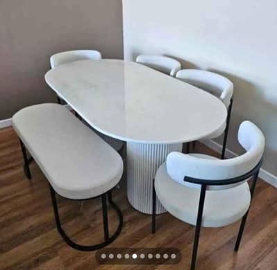 six seater dining table ser/restaurant furniture/luxury dining chairs