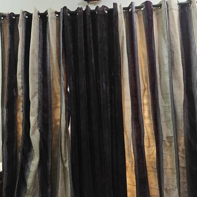 4 Velvet Curtains+ Mirror Drawer