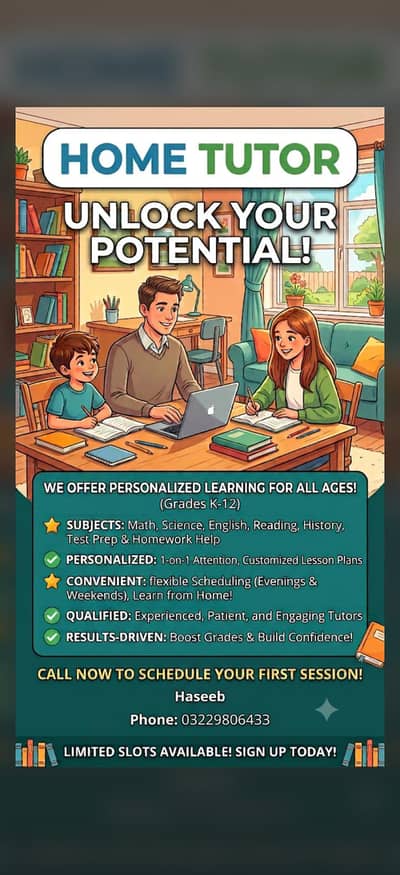 male home tutor experienced