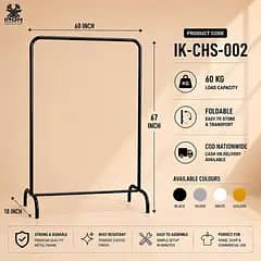 Heavy Duty Foldable Cloth Rack | Clothes Hanging Stand