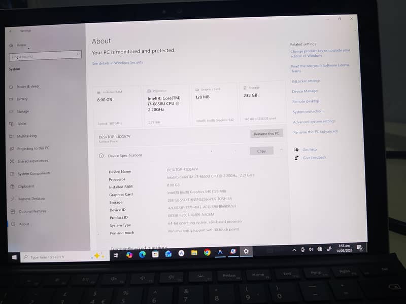 MS Surface Pro i7 3
