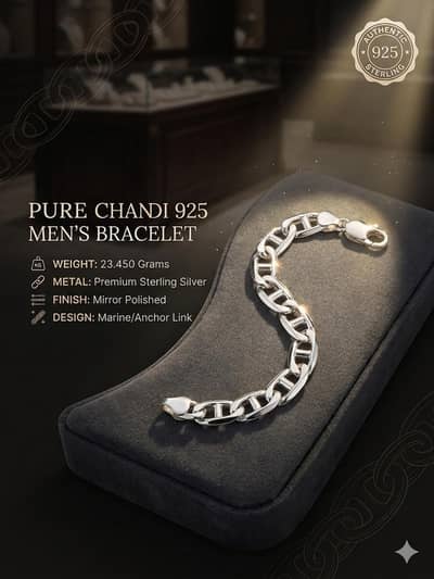 Pure italian Chandi 925 Men's Bracelet