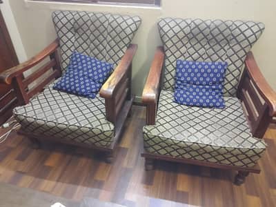 wooden 5 seater sofa set