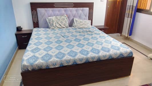 wooden bed