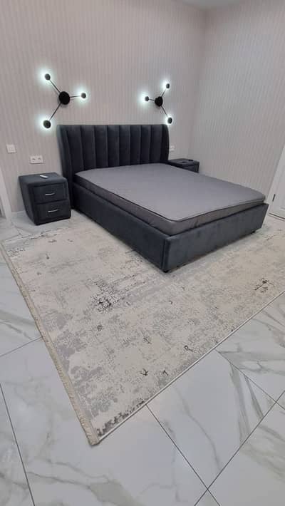 Bed set-Poshish bed set-bubble bed-King size bed-bed set & side table