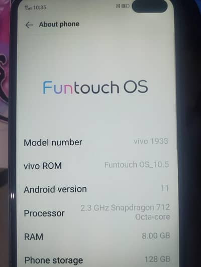 vivo v19 8gb 128gb unote chang ha exchang also posibal