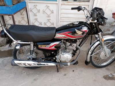 bike for sale honda cg 125 2024 black colour punjab rigister