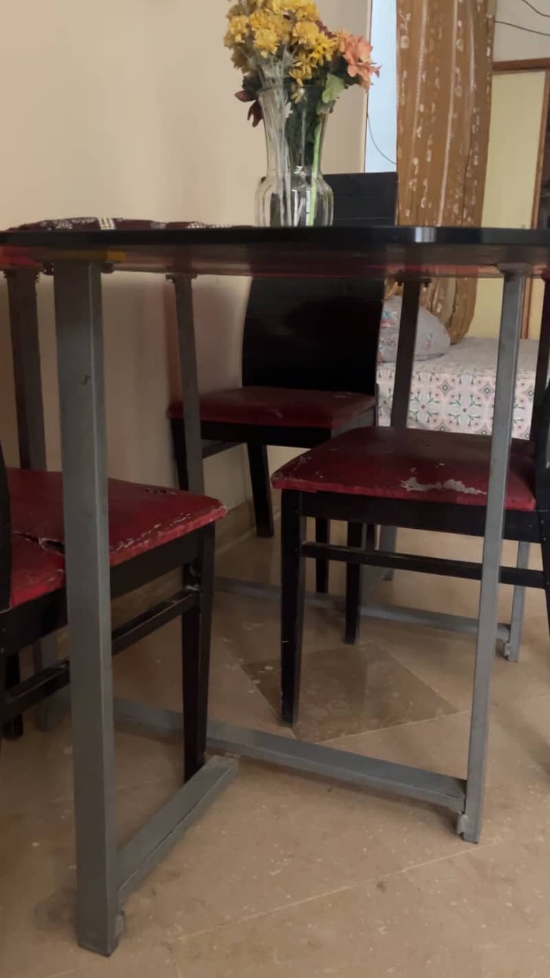DINING TABLE (RED &BLACK ) 1