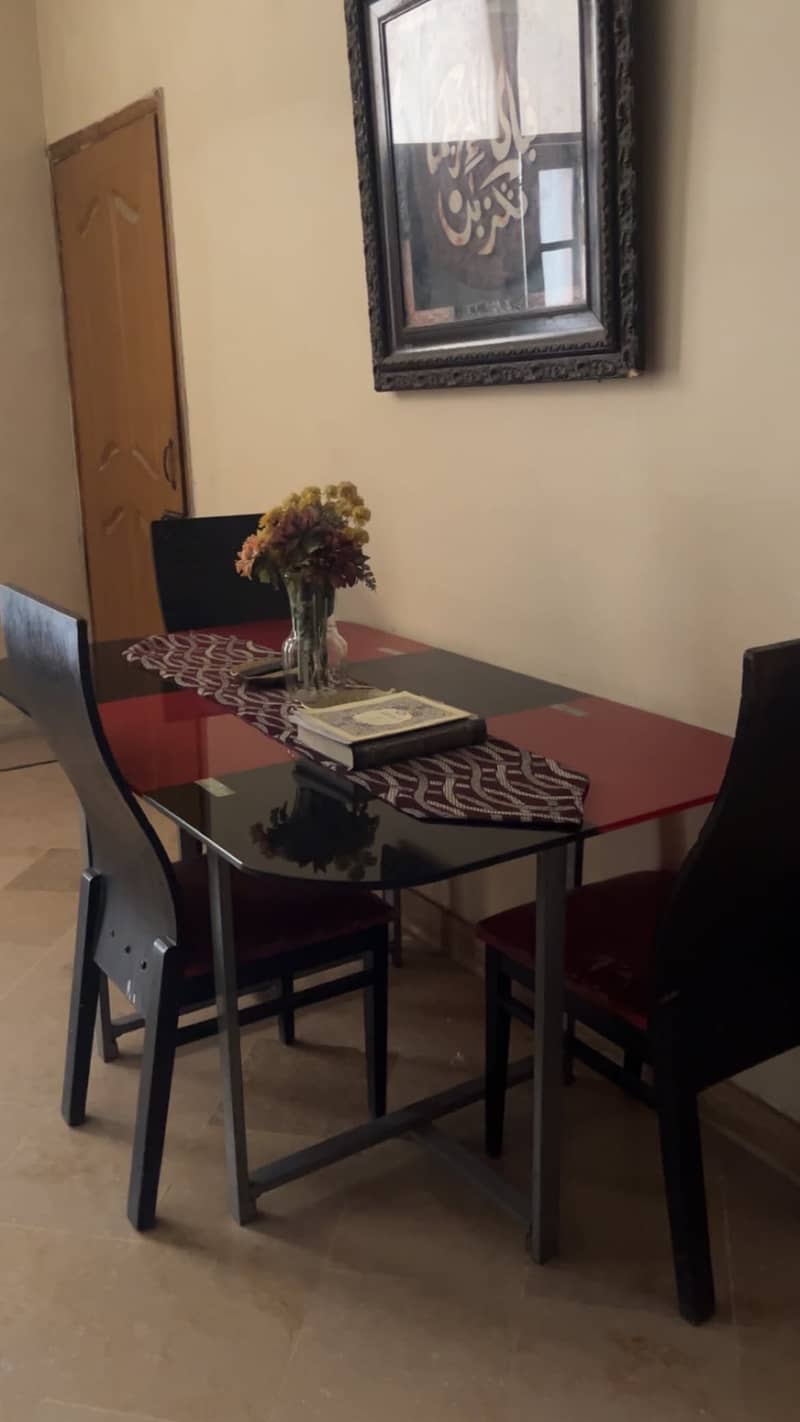 DINING TABLE (RED &BLACK ) 5