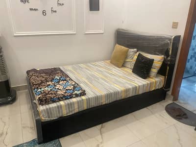 Medium size bed for small room.