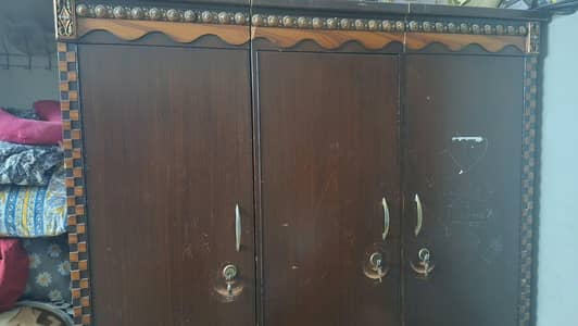 Large 3-Door Wooden Wardrobe