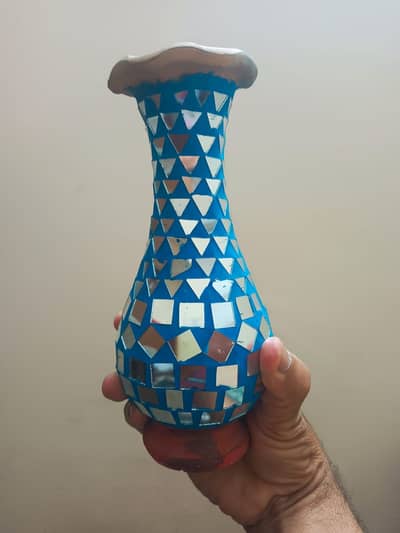 Handmade Blue Vase | Pakistani Handcrafted Home Decor