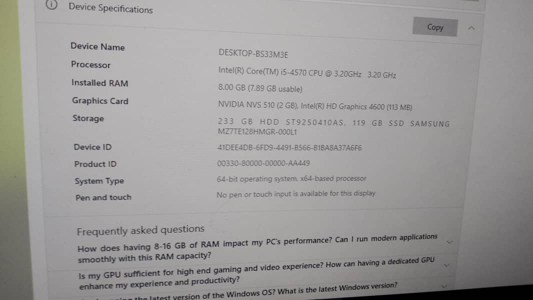 core i5 4th genaration 8