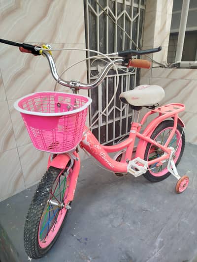 Kids Bicycle, Pink color with support wheels