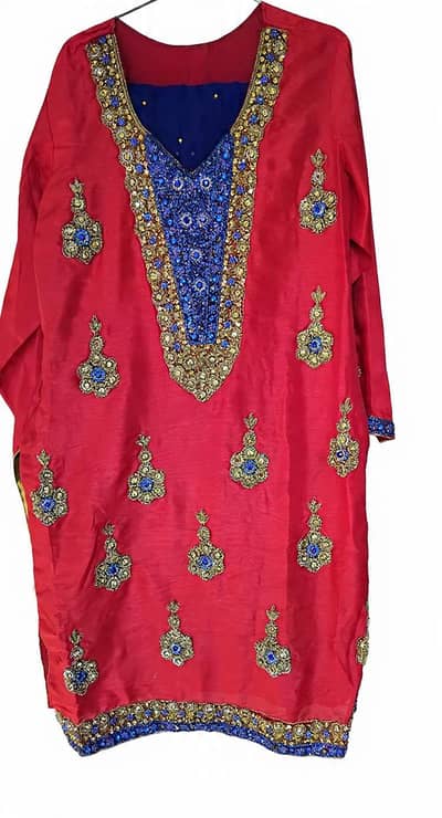 heavy embroidered dress
