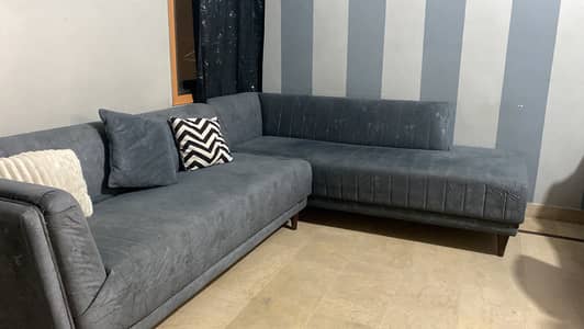 7 seater turkish fabric l shape sofa for sale in karachi