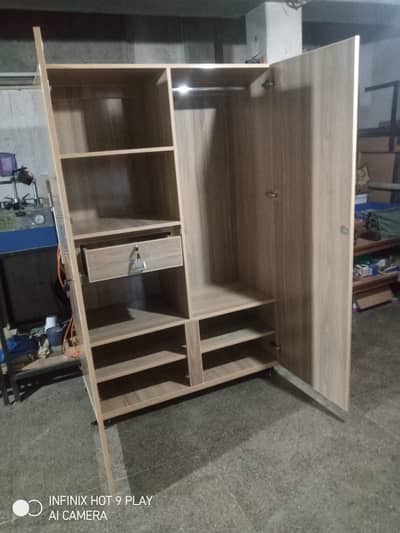 Brand New Double Door Wardrobe | 6×4 Feet | Stylish & Spacious |Wheels