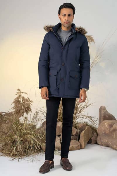 Charcoal Jacket Long puffer