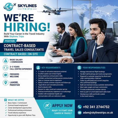 Travel Sales Consultant / Call Centre Sales Executive