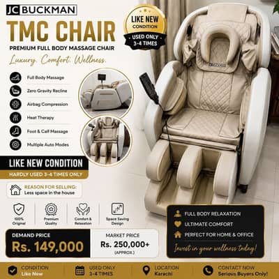 JC BUCKMAN TMC Premium Full Body Massage Chair – Like New