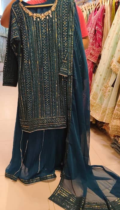 blue fancy sharara