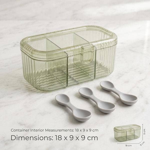 3-Section Kitchen Spice Storage Box 1