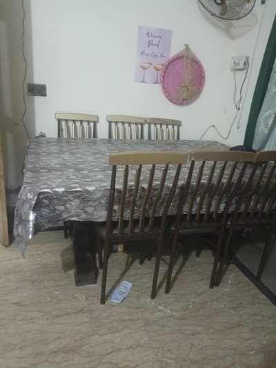 6 chairs dining table