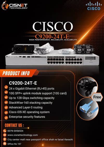 All type of cisco switchs & another brand available at CisNET!