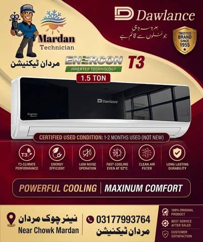 Dawlance Dc Inverter 1.5 Ton t3 technology 0.3. 177.993. 764