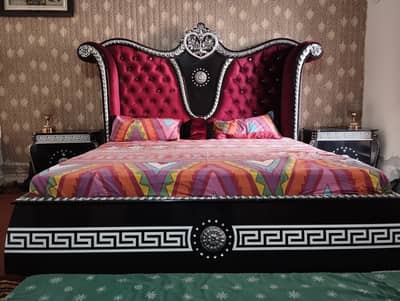 Full Bedroom Furniture Set – Bed + Dressing + Side Tables + Sofa