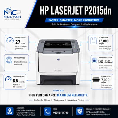 HP LaserJet P2015dn – Fast, Reliable & Professional Printing Solution