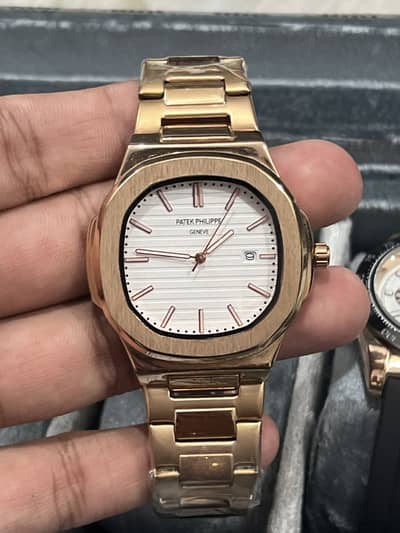 Patek philippe all gold white dial