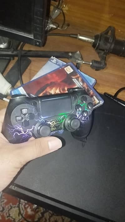 Ps 4 slim 500gb with 3games GTA 5 fifa 22 Tekken 8
