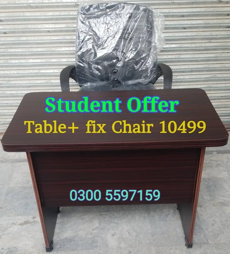 Office table, study desk, ceo table side table chair, table set, 17